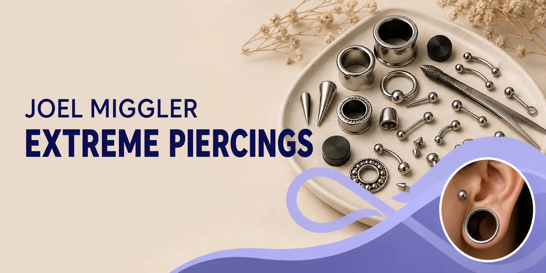 Joel Miggler and his extreme cheek tunnel piercings