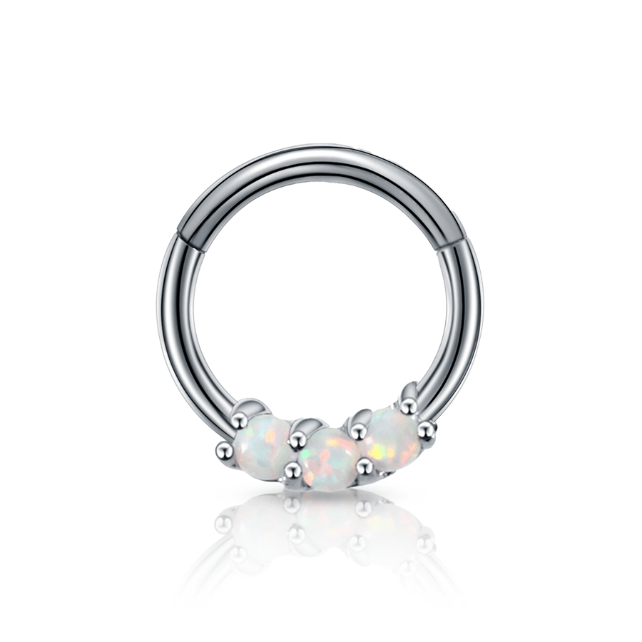 Ring with Balls Snug Piercing Silver 8mm