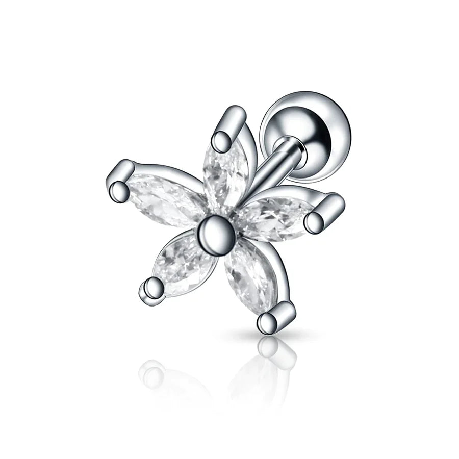 Flower Tragus Piercing