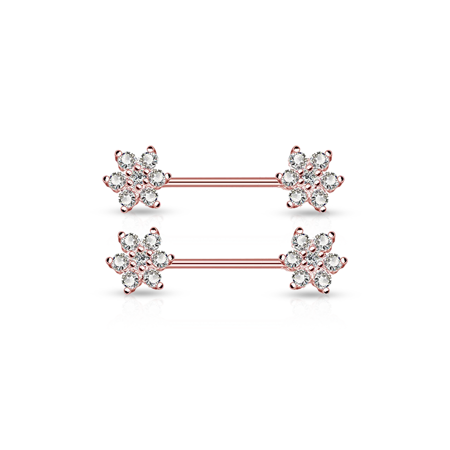 Swarovski® Flower Nipple Piercing
