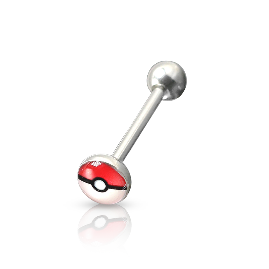 Pokeball Tongue Piercing