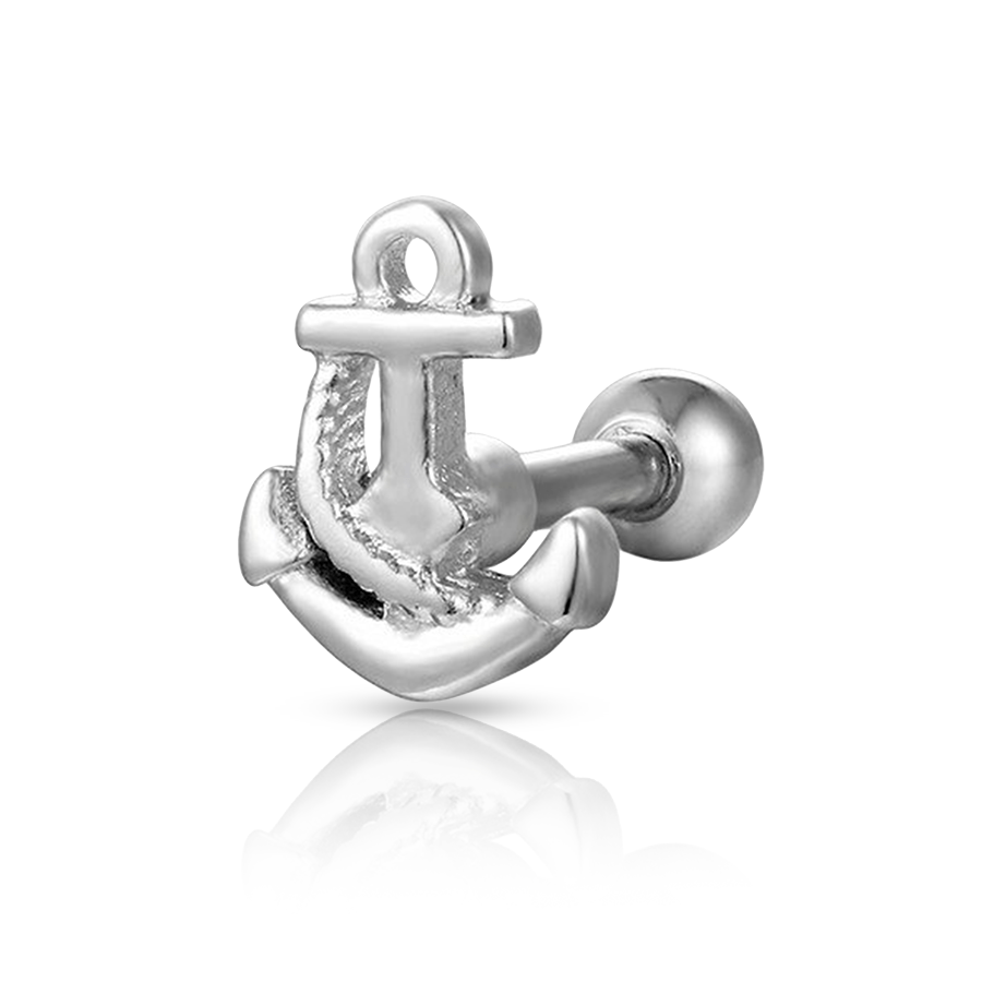 Anchor Forward Piercing Silver