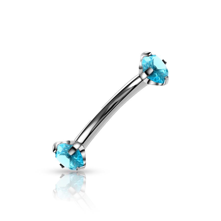 Authentic Curved Daith Piercing Light Blue