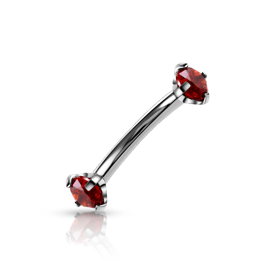 Authentic Curved Daith Piercing Red