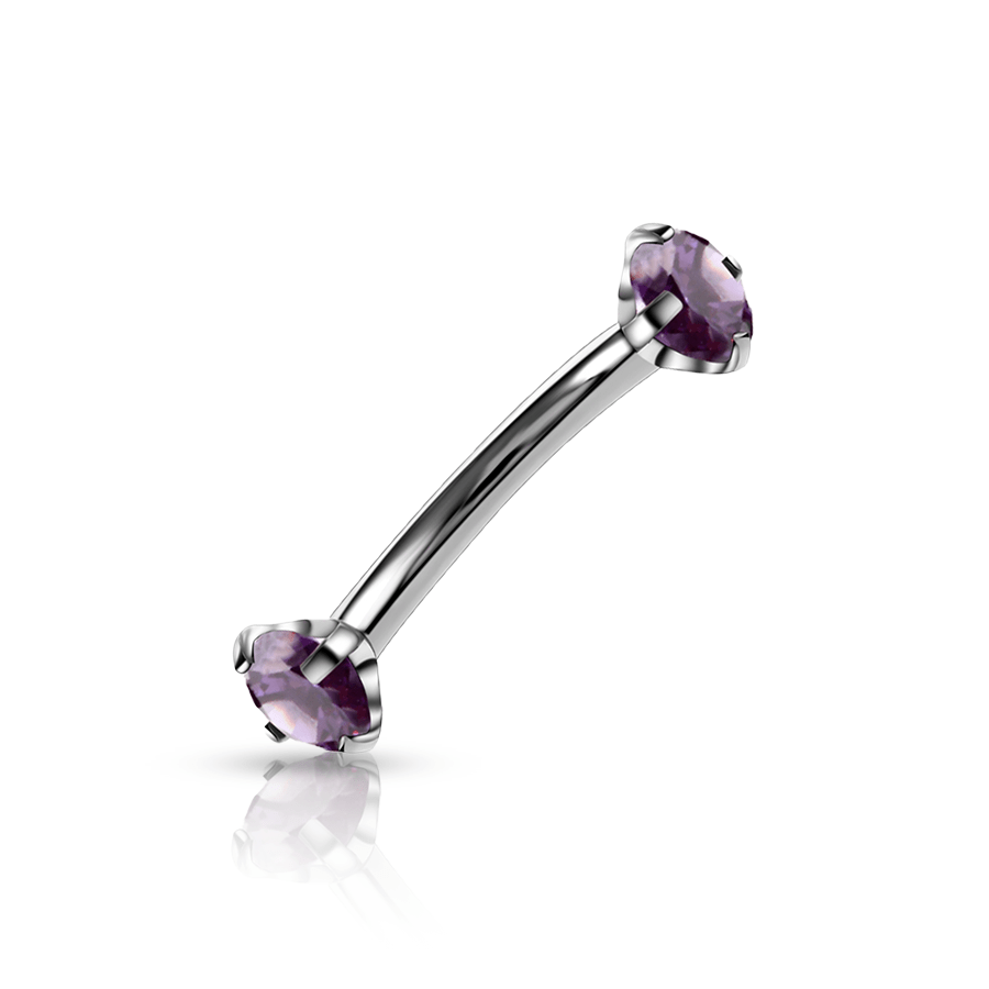 Diamonds Rook Piercing Purple