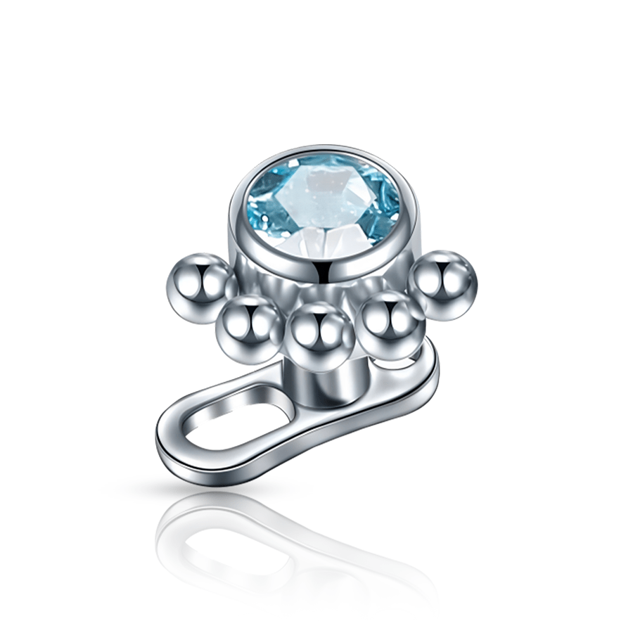 Ball Dermal Piercing Light blue