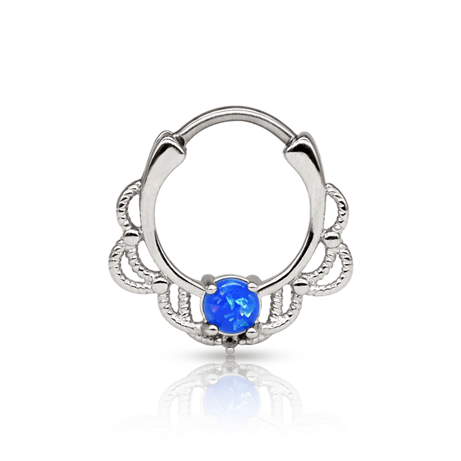 Ball Fake Nose Piercing Blue