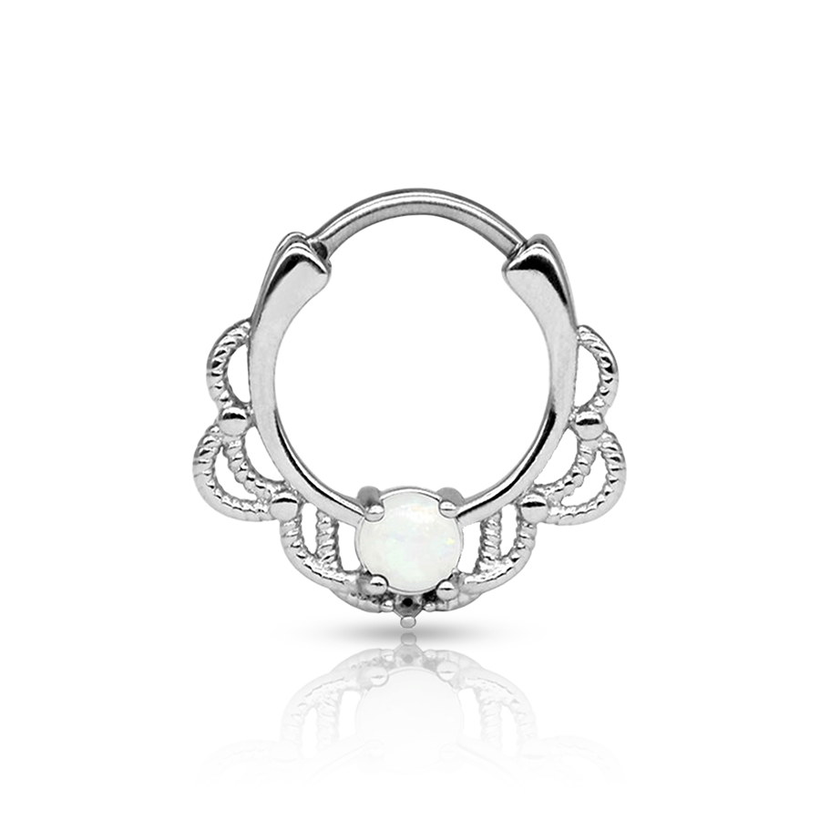 Ball Fake Nose Piercing White