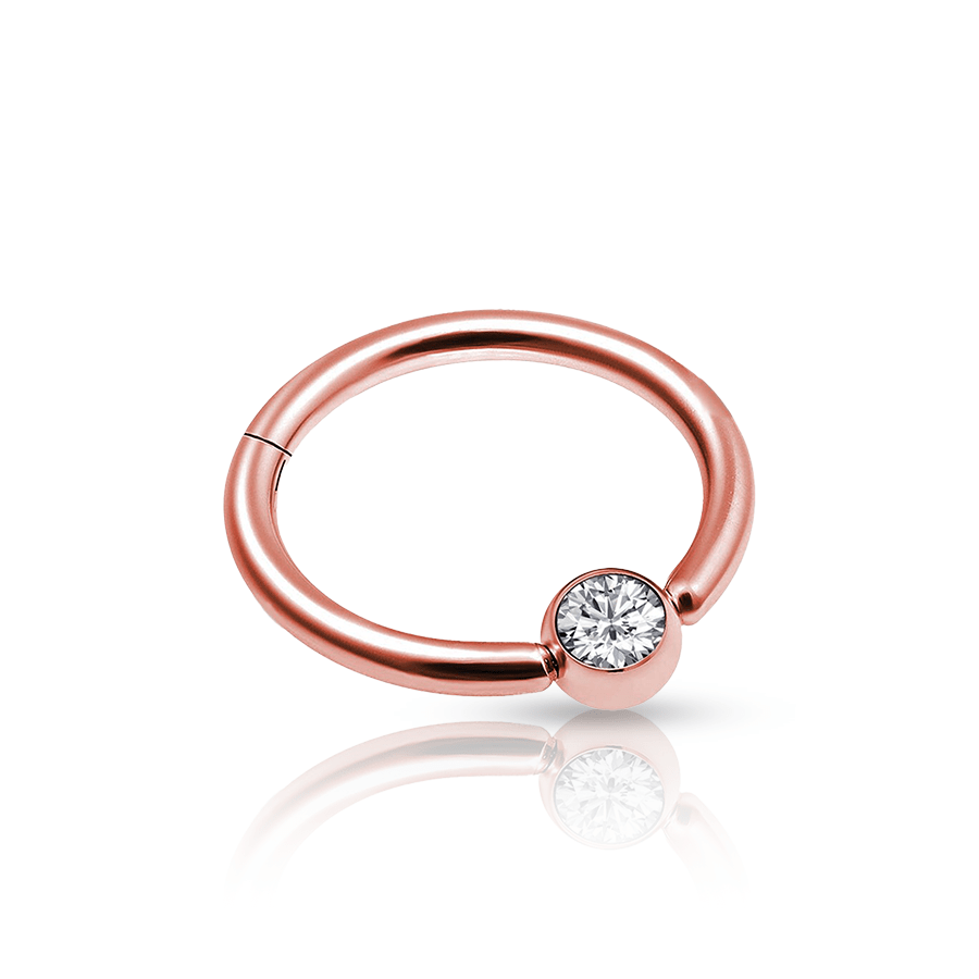 Ball Ring Daith Piercing Rose Gold