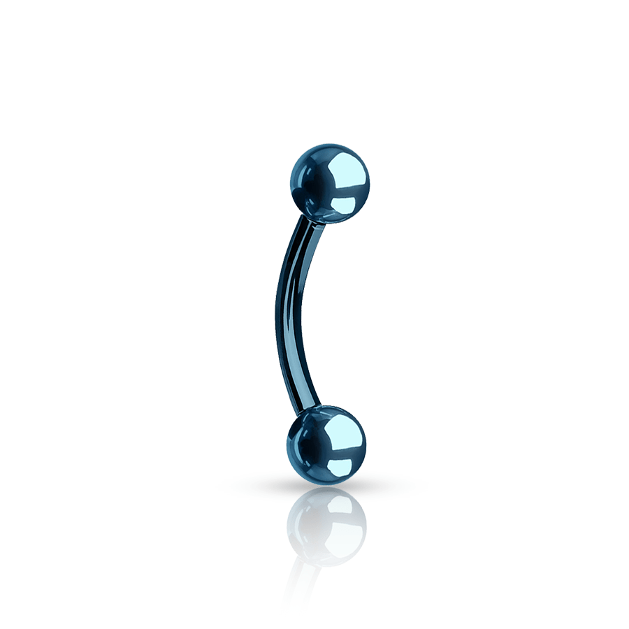 Balls Eyebrow Piercing Dark Blue