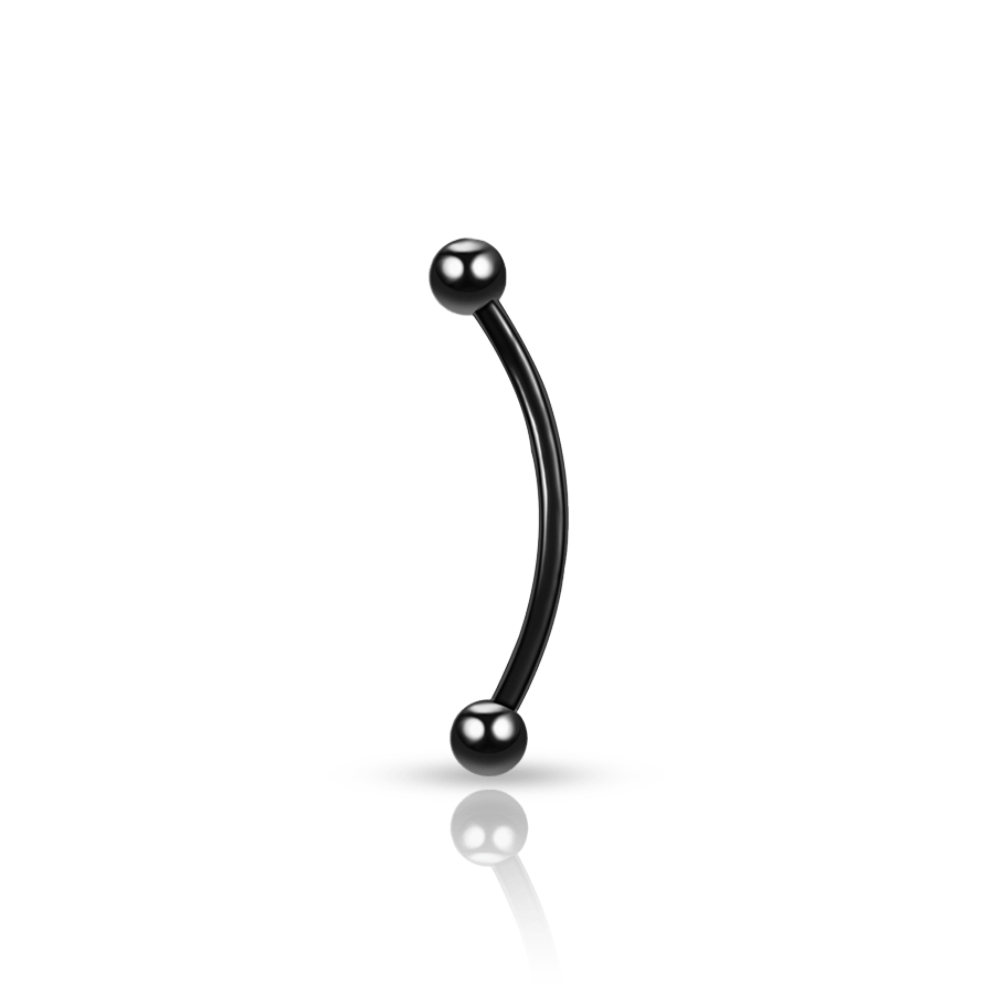 Balls Eyebrow Piercing Black