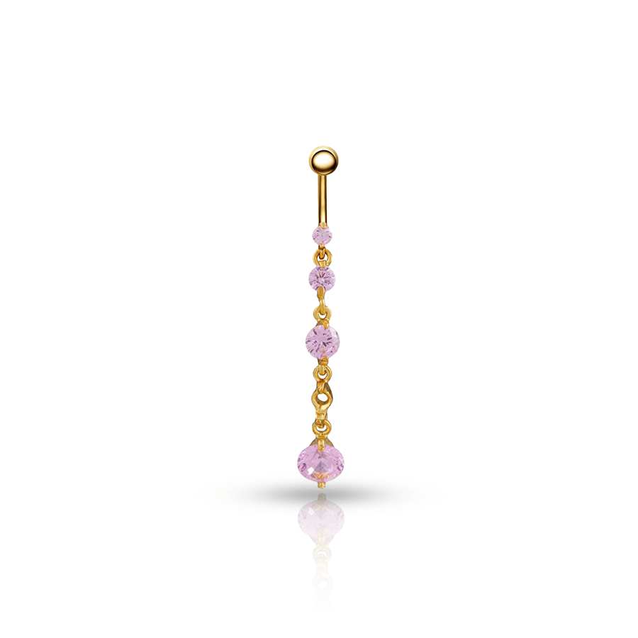 Beads Belly Button Piercing Gold