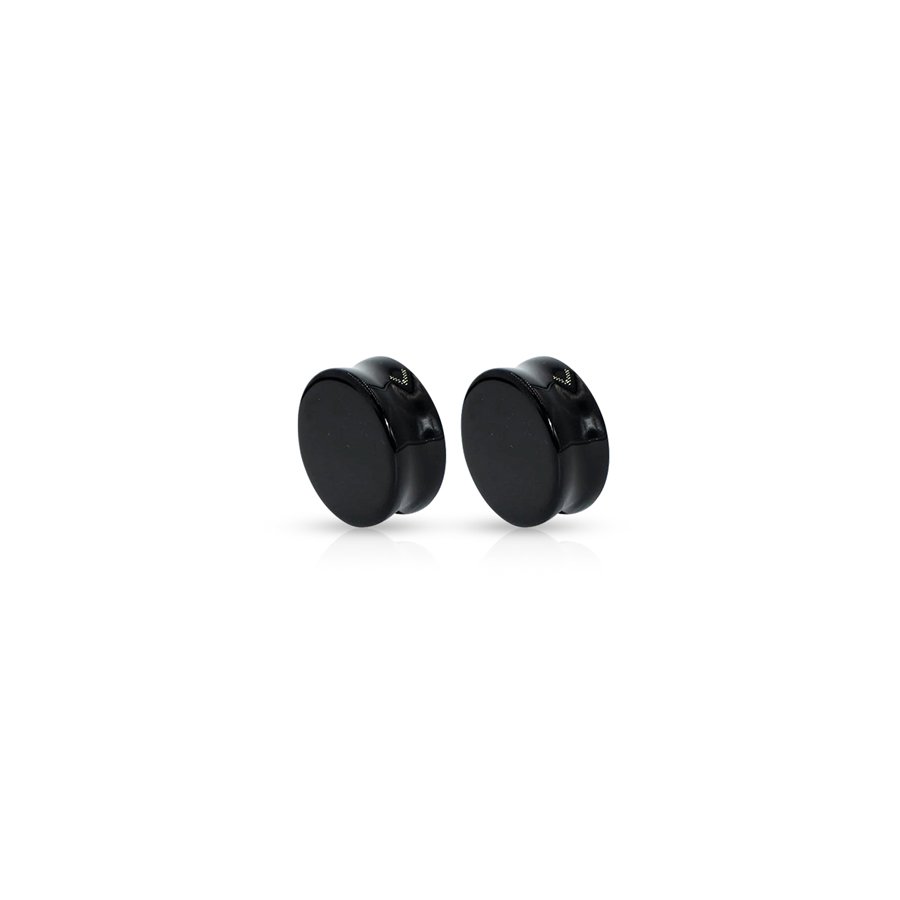 Black Colour Ear Plug Black 25mm