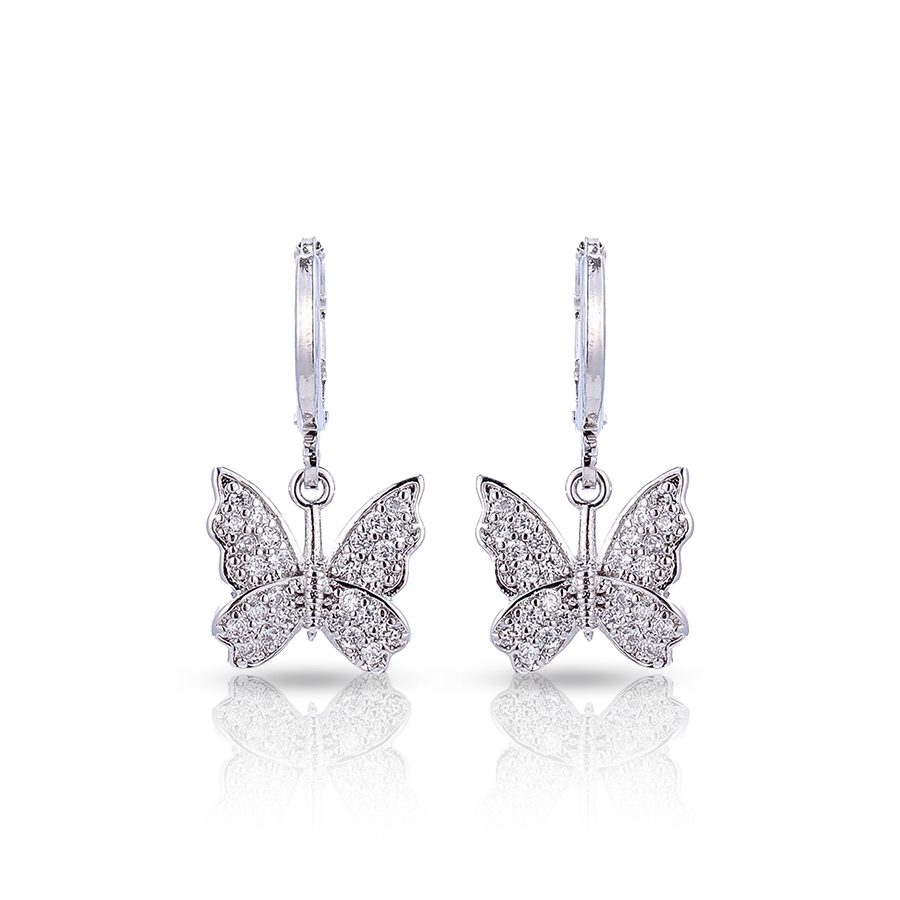 Butterfly Ear Lobe Piercing Silver
