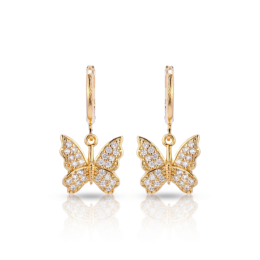 Butterfly Ear Lobe Piercing Gold