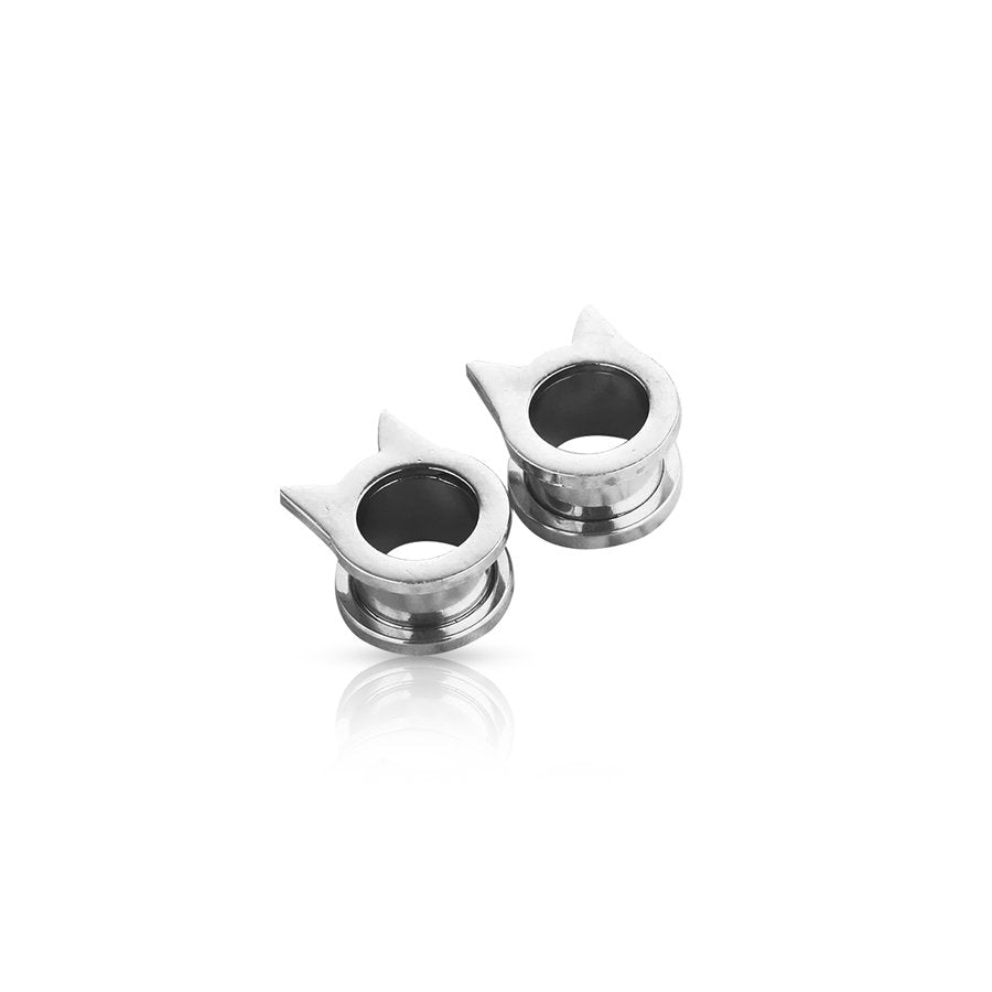 Cat Ear Plug Silver Argent