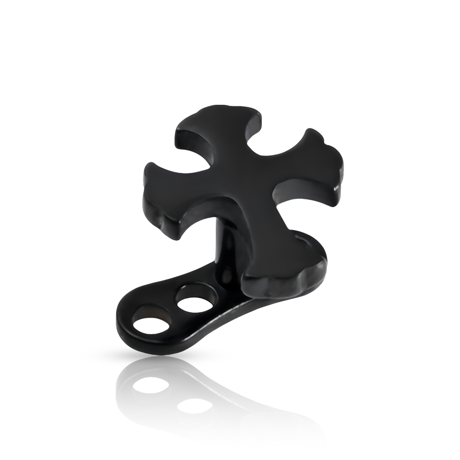 Celtic Cross Dermal Piercing Black Croix Celtique