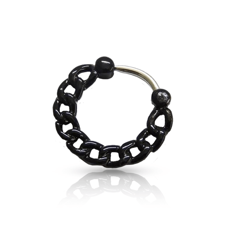 Chain Nose Piercing Black