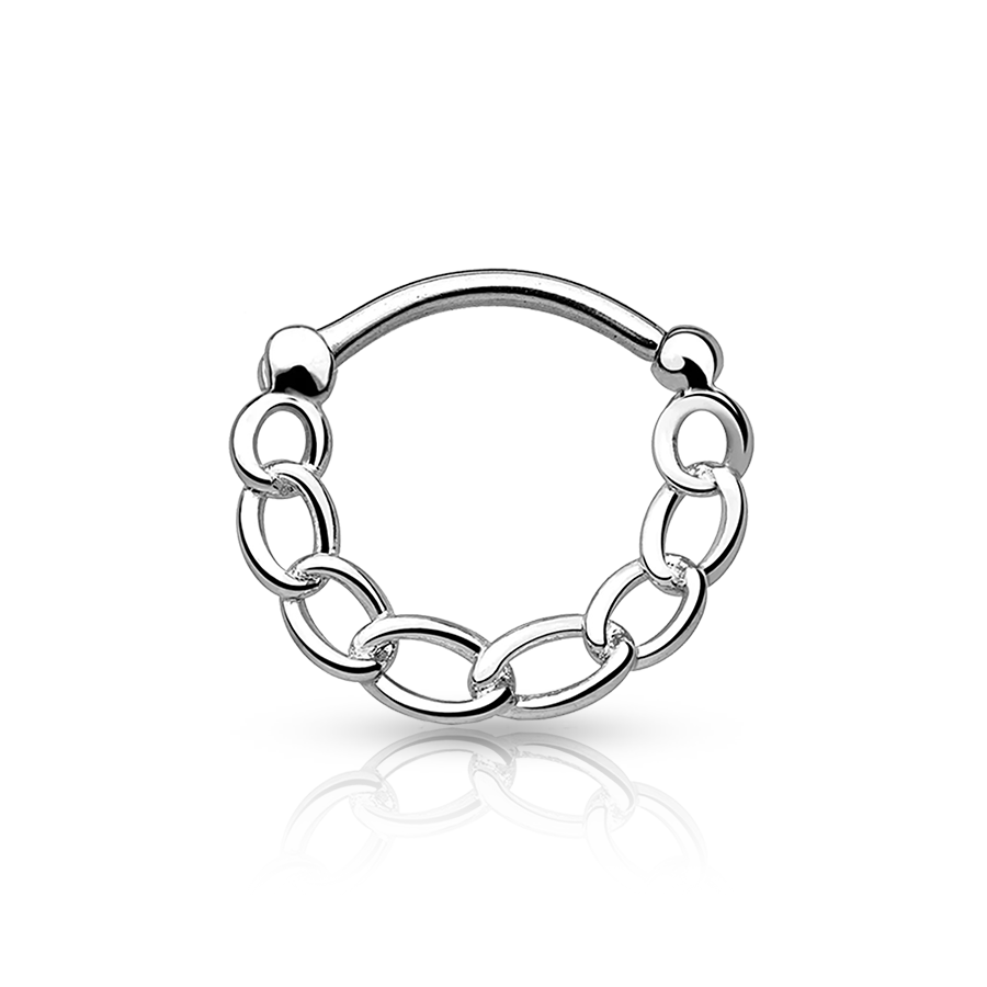 Chain Nose Piercing Silver