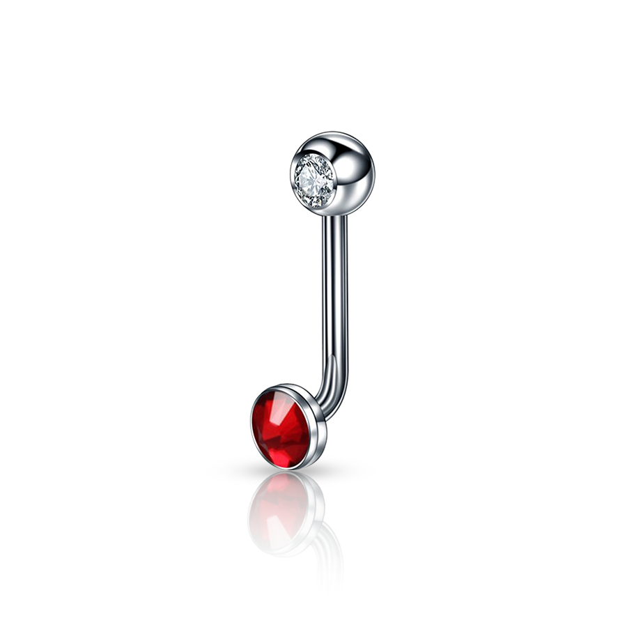 Christina Barbell Piercing Red