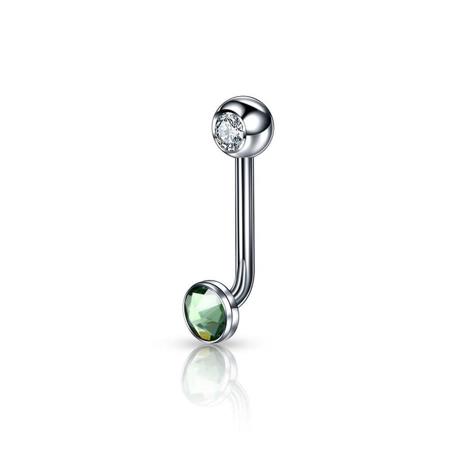 Christina Barbell Piercing Green