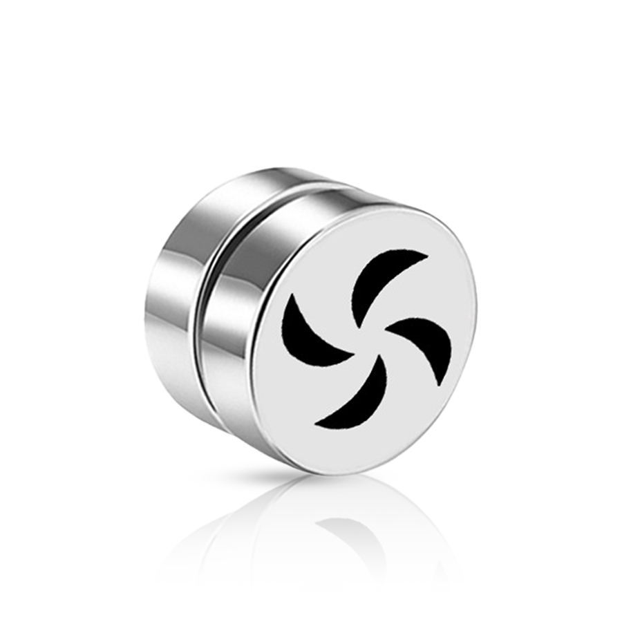Coil Fake Ear Plug White 1 Unique