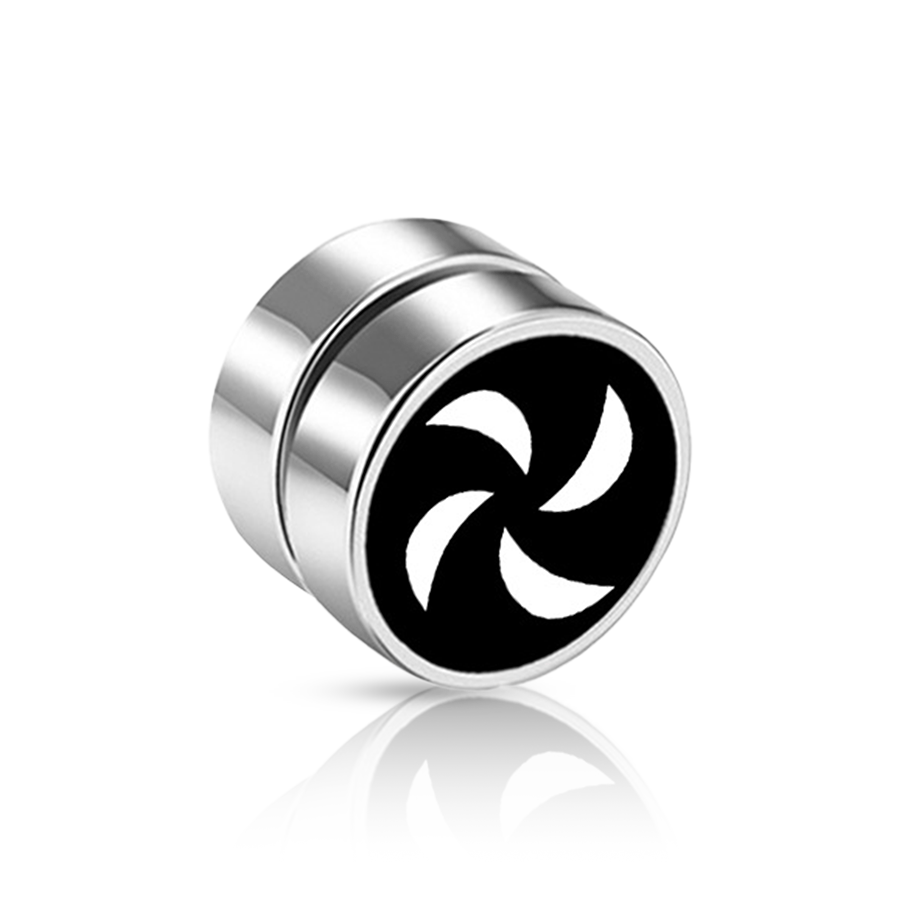 Coil Fake Ear Plug Black Unique
