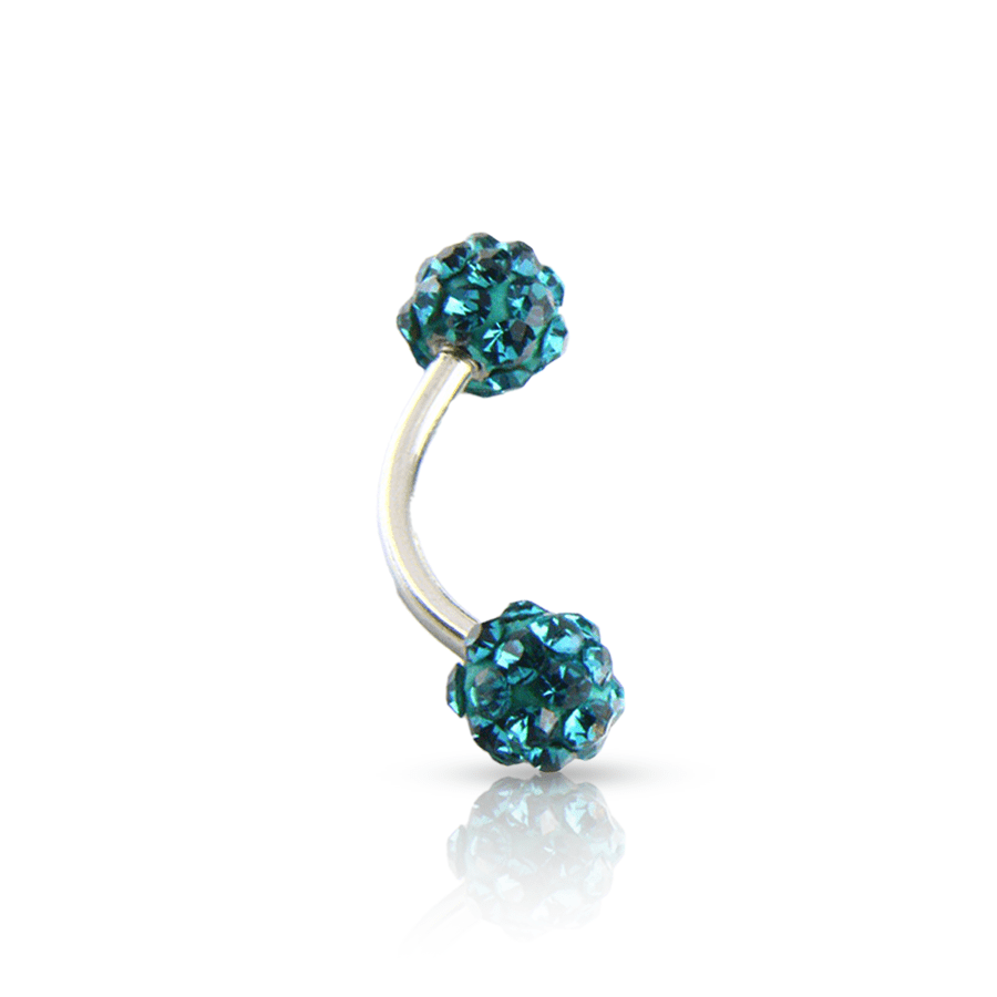 Curved Snug Piercing Blue Cyan