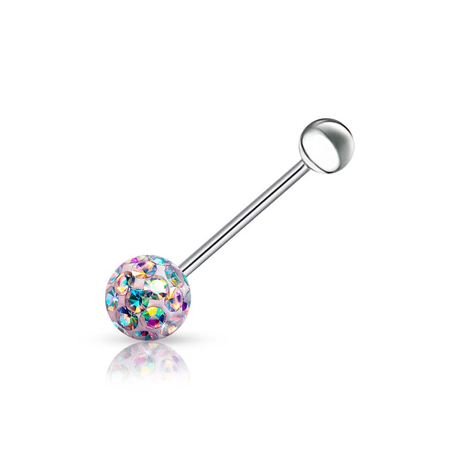 Diamond Ball Tongue Piercing Multicolour