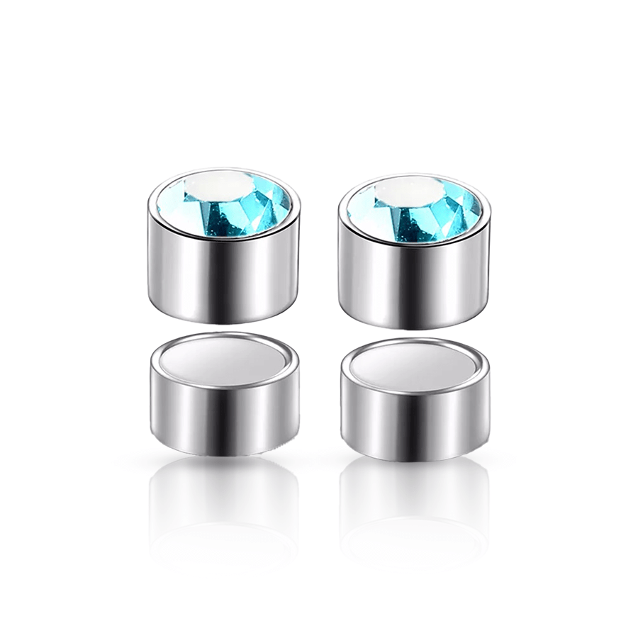 Diamond Fake Lip Piercing Light Blue 6mm