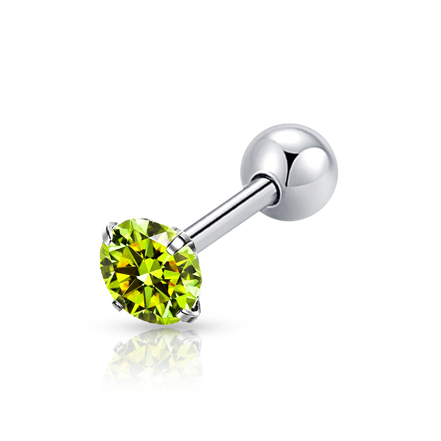 Diamond Tongue Piercing Yellow