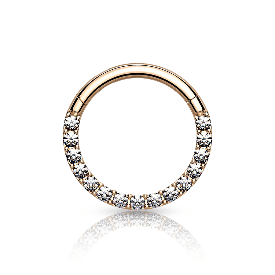 Diamonds Daith Piercing Rose Gold
