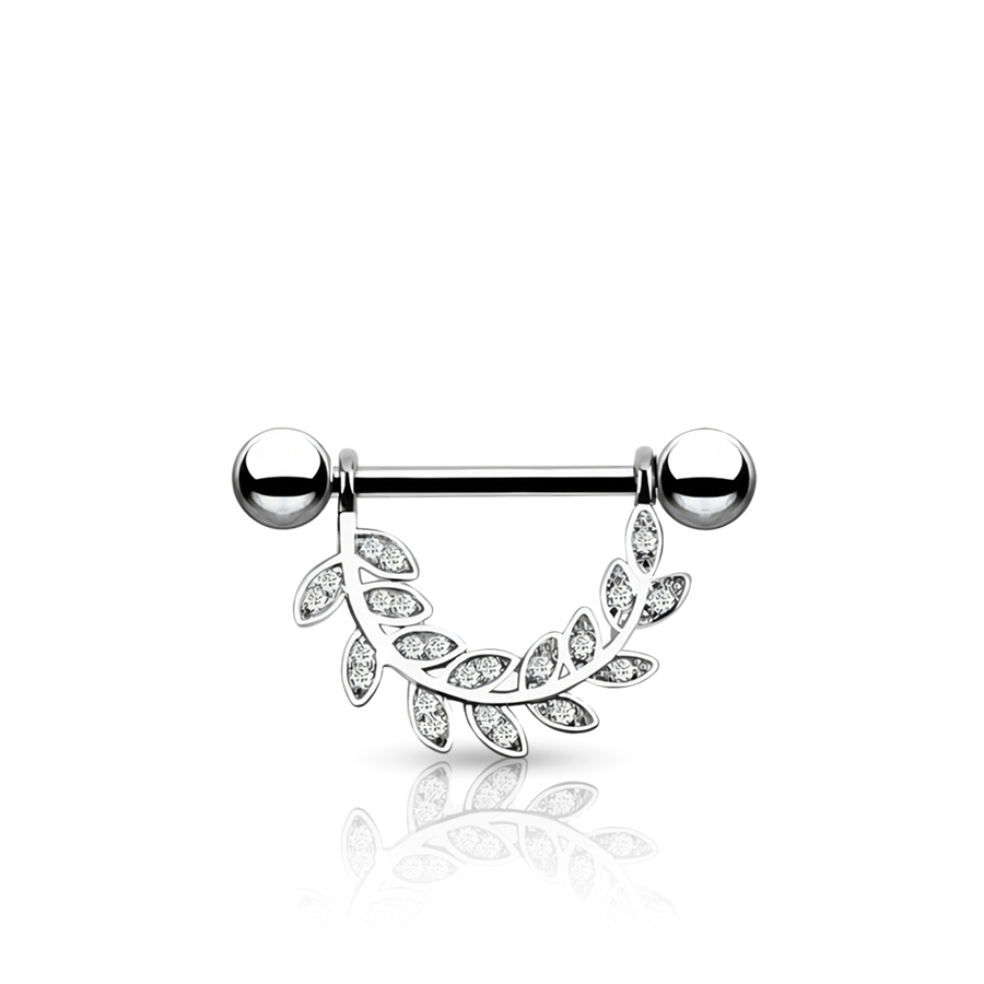 Diamonds Nipple Piercing