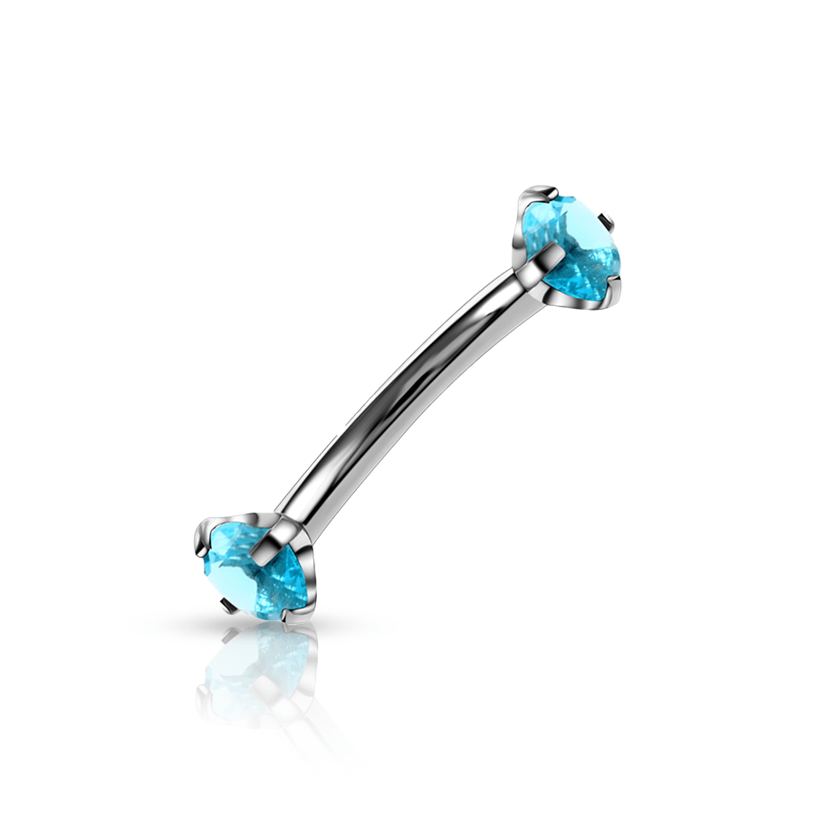 Diamonds Rook Piercing Sky Blue