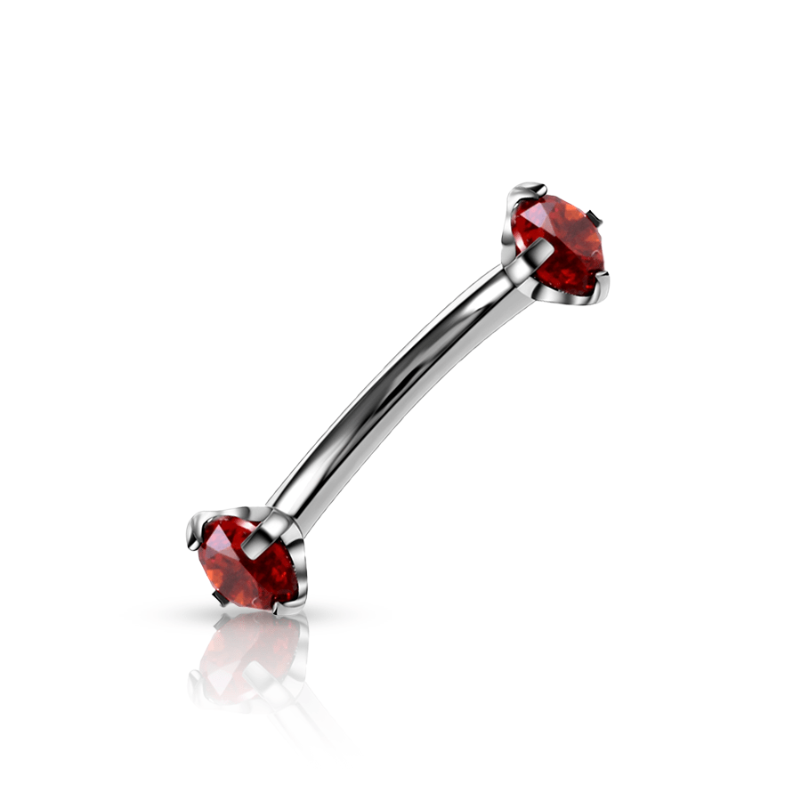 Diamonds Rook Piercing Red