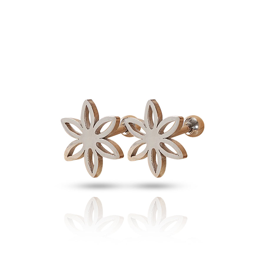 Flower Conch Piercing Silver