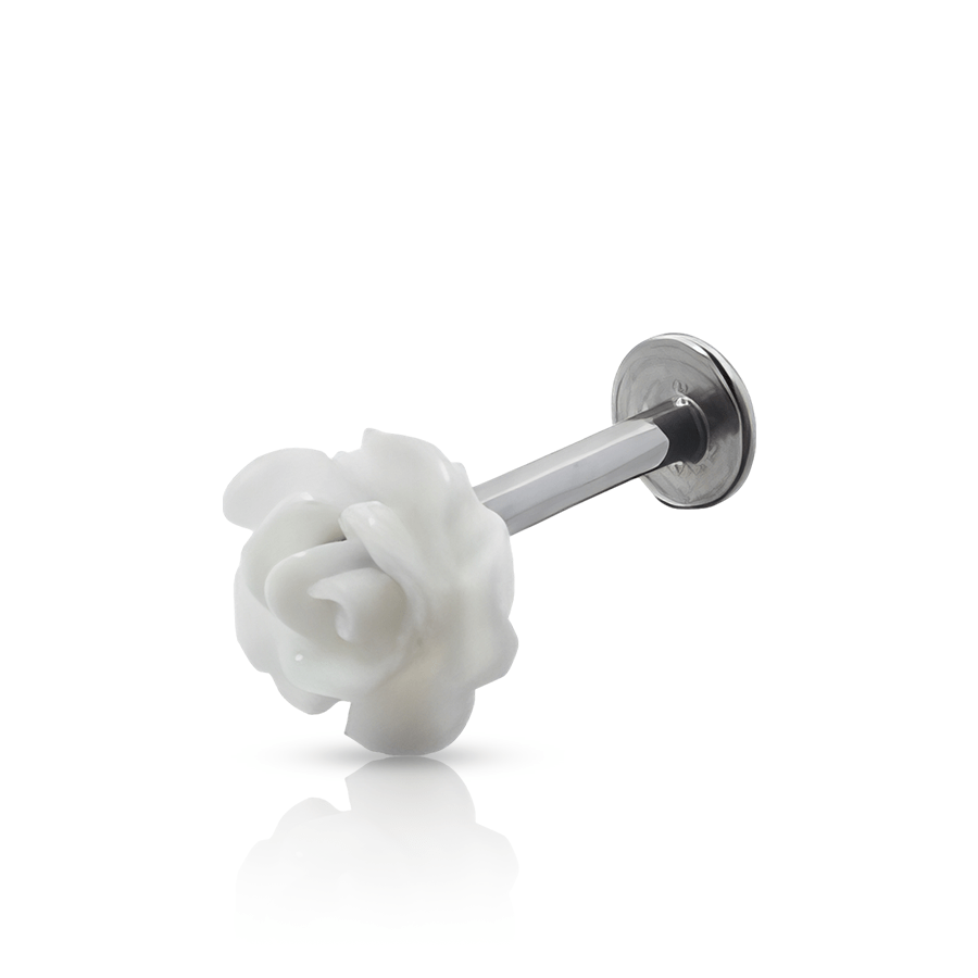 Flower Medusa Piercing White