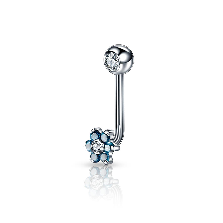 Flower Woman Intimate Piercing Light Blue