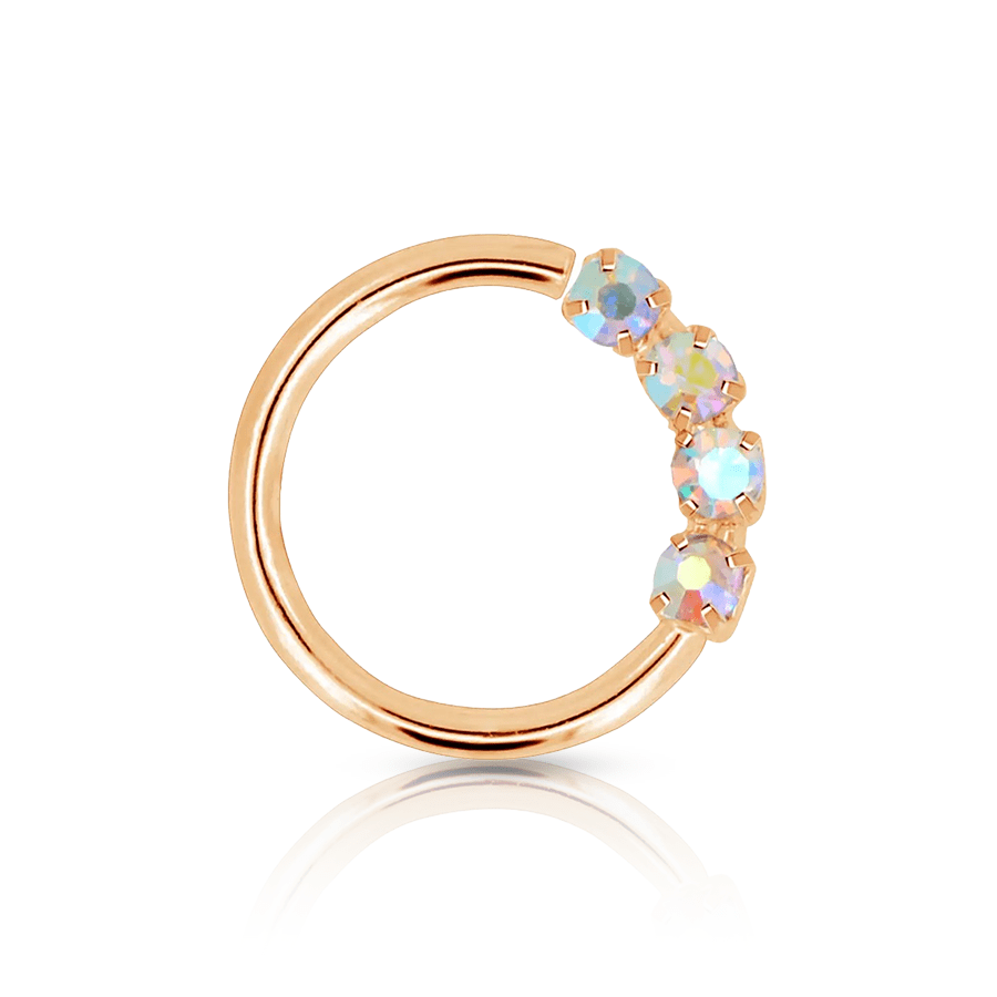Diamond Ring Snug Piercing Gold