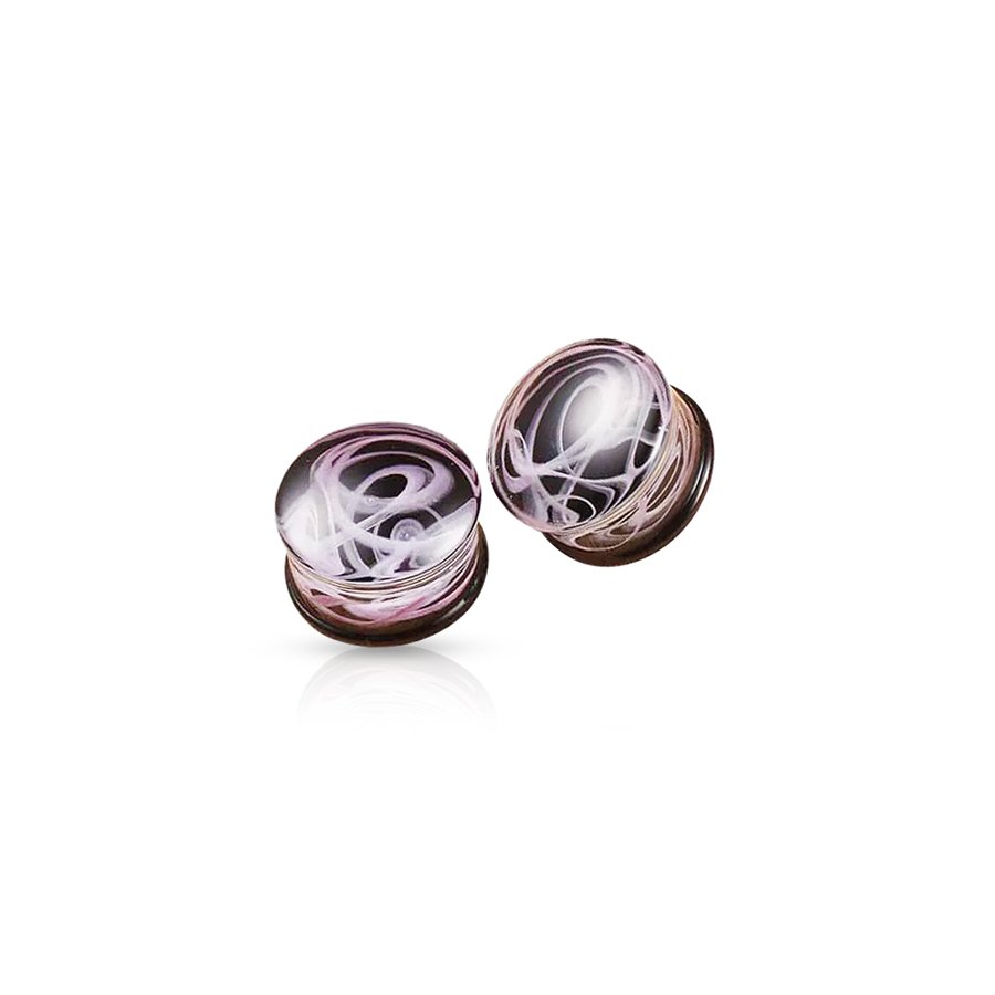 Glass Ear Plug Violet Violet