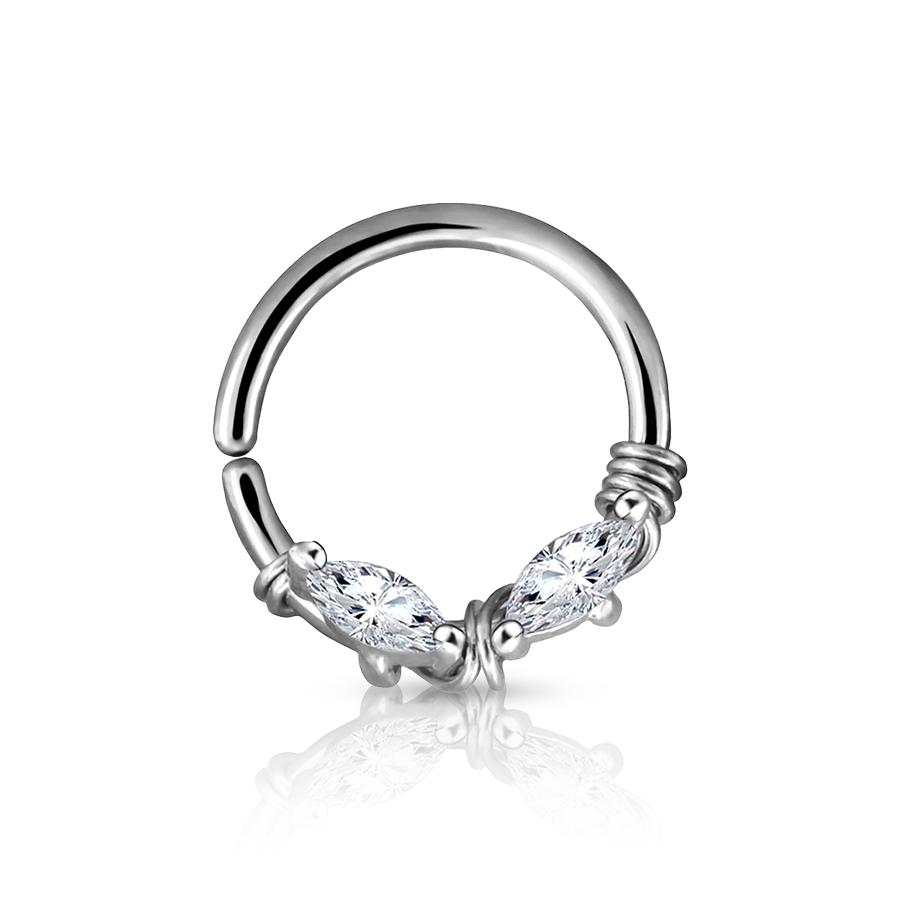Barbed Wire Snug Piercing Silver