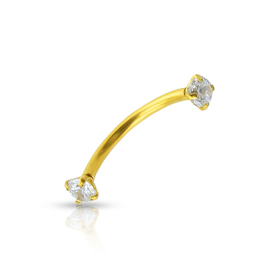 Square Diamond Snug Piercing Gold