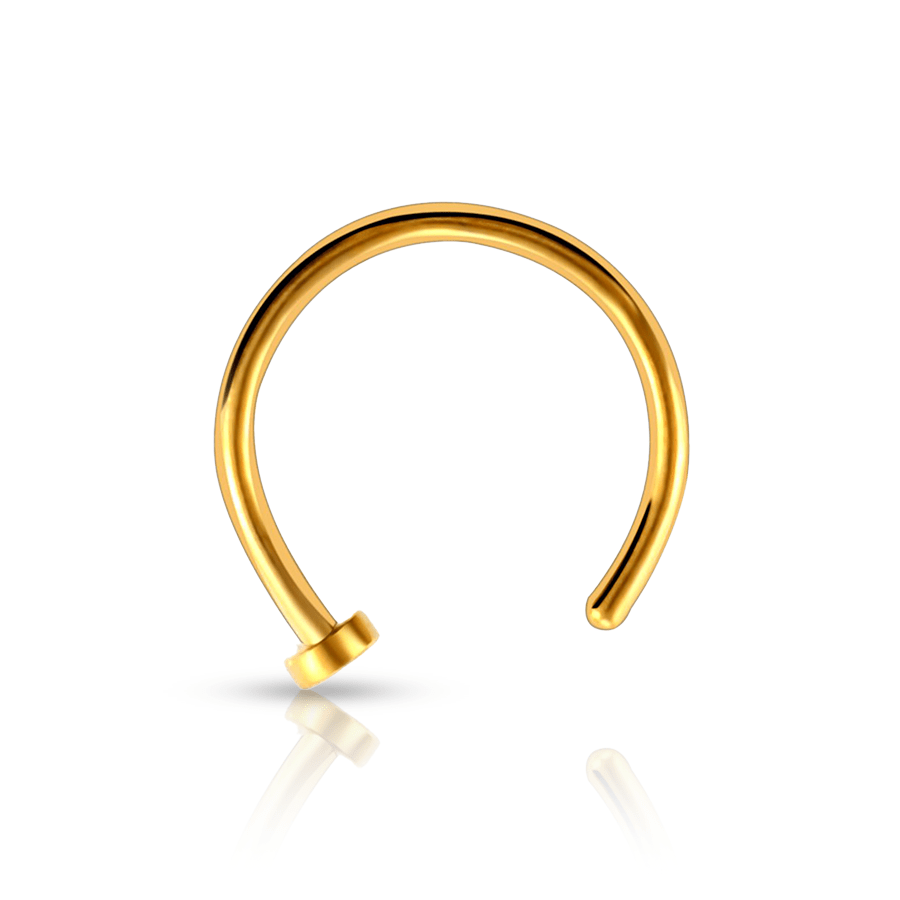 Half Hoop Labret Piercing Gold