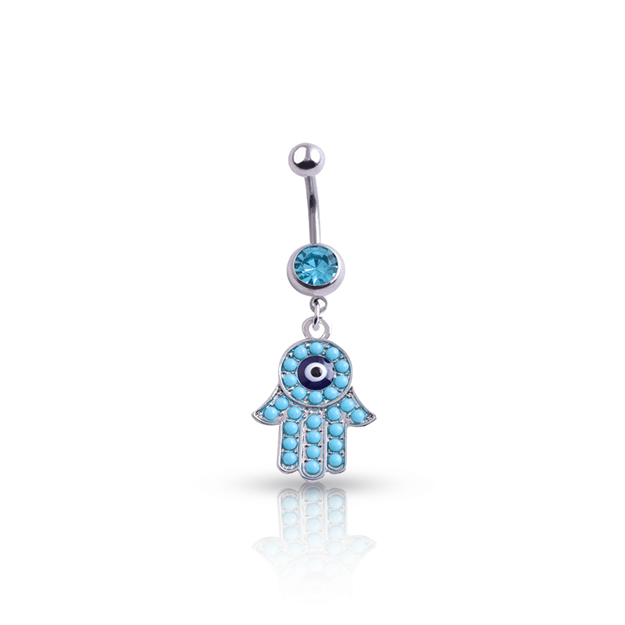 Hand of Fatma Navel Piercing