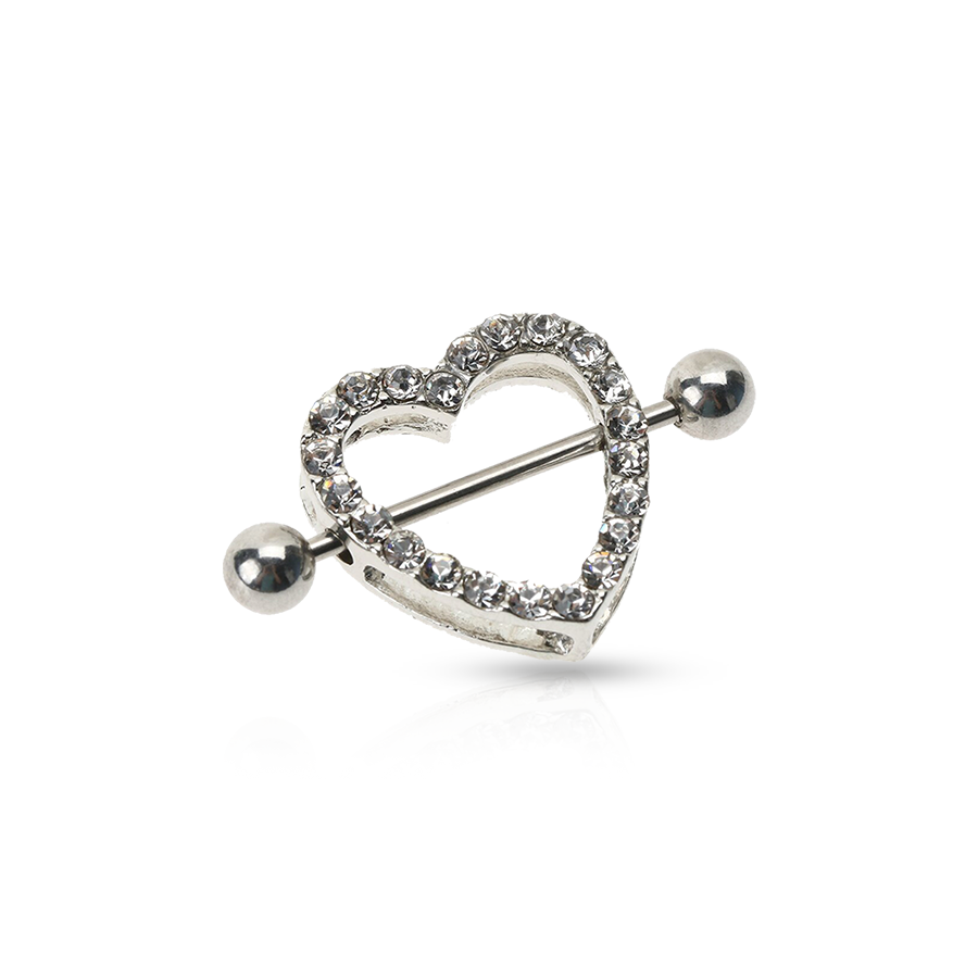 Heart-Shaped Nipple Piercing