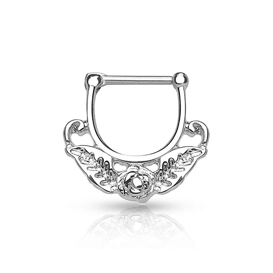 Leaf Nose Piercing Silver