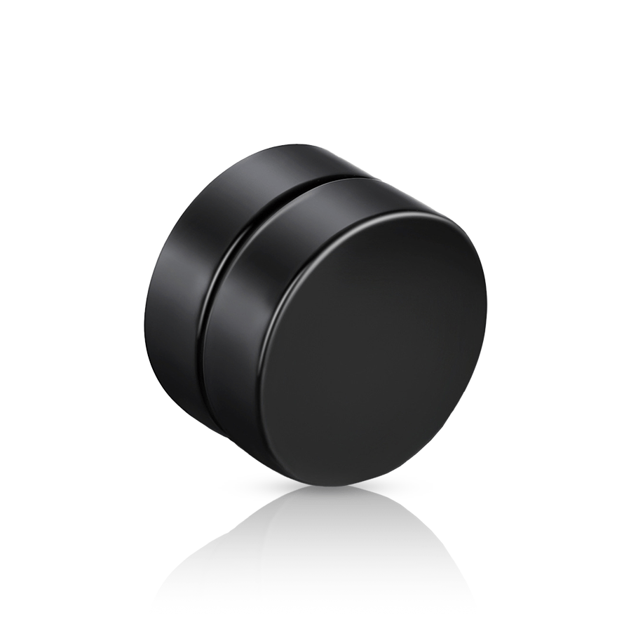 Magnetic Fake Ear Plug Black