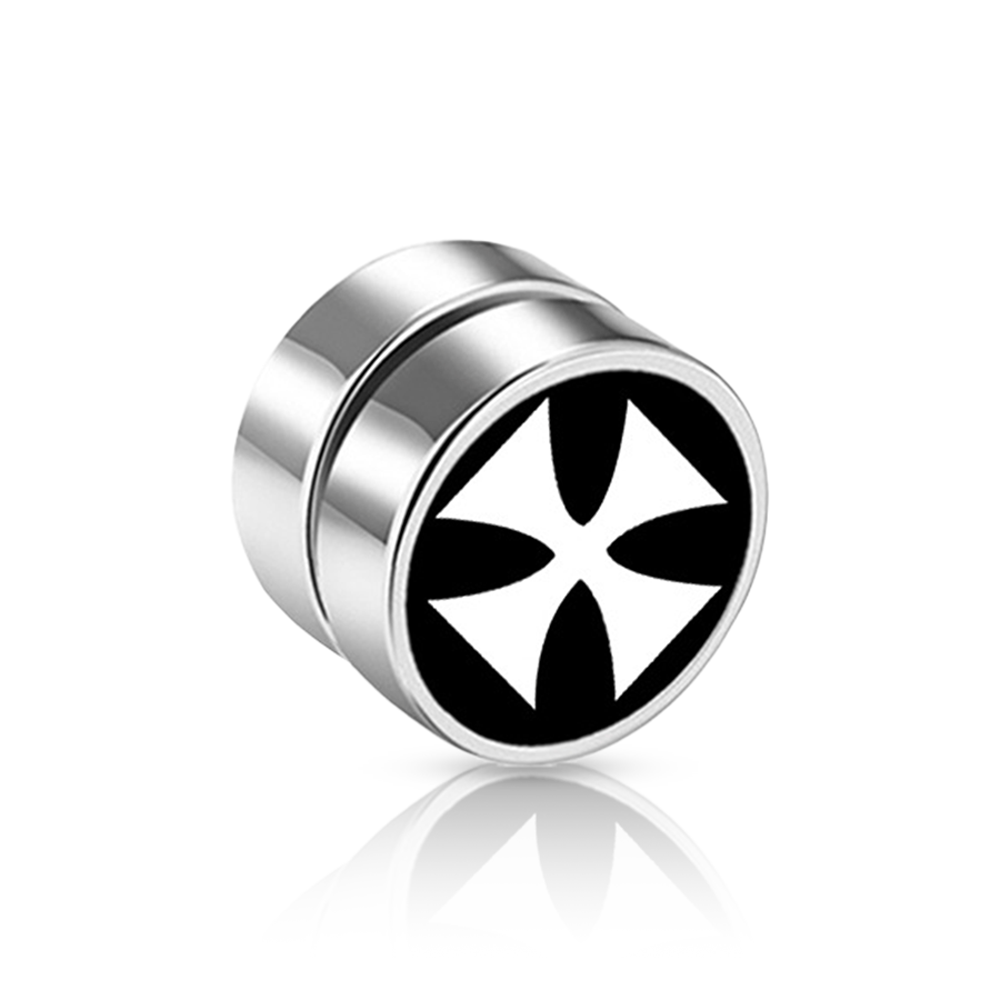 Man Fake Ear Plug White Unique