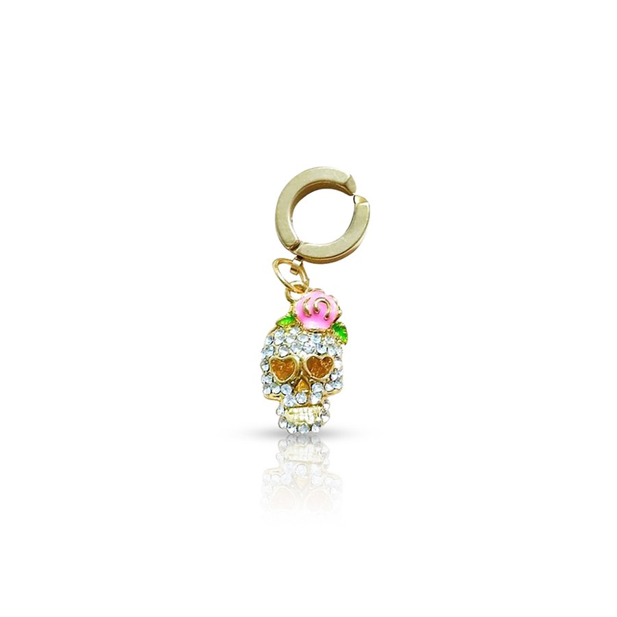 Mexican Skull Fake Belly Button Piercing