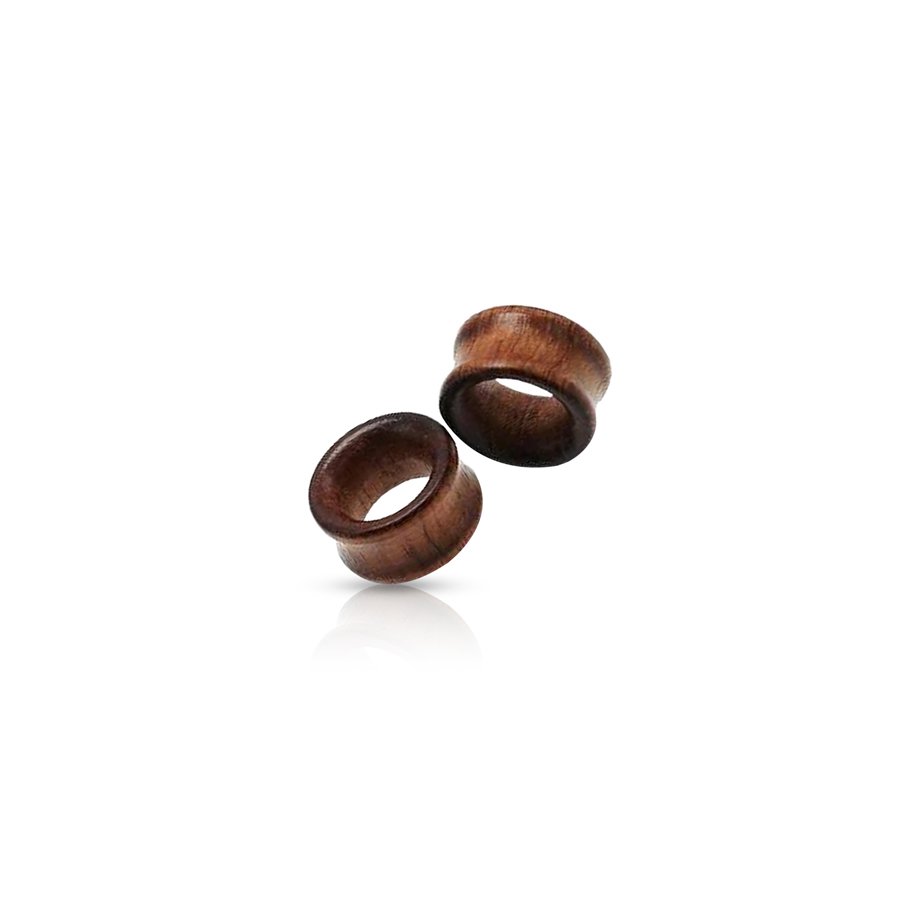 Natural Wood Ear Plug Brown 20mm